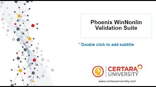 Phoenix WinNonlin Validation Suite [upl. by Trixi]