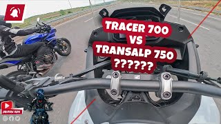 Yamaha Tracer 700 vs Honda Transalp 750 Roll Race [upl. by Waneta]