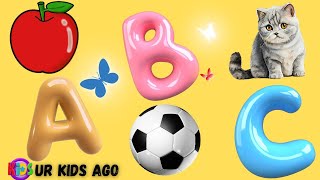 ABCD CARTOON SONG LESSON 18ABC NURSERY RHYMES POEM URKIDSAGO [upl. by Yrrok]