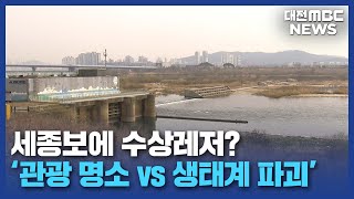 수문 닫아 수상레저 추진생태계는대전MBC [upl. by Adnerb]