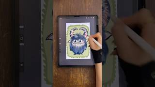 How to draw furry horned creature in procreate in iPad  coloring in procreate [upl. by Etteniuqna]