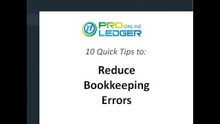 10 Tips on how to Reduce Bookkeeping Errors [upl. by Llesirg]