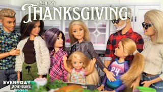 🧡Happy Thanksgiving🧡 Barbies Family Holiday Celebration Barbie doll video [upl. by Pratt]