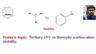 Tertiary cation Vs benzylic carbocation stability carbocation [upl. by Lucian]