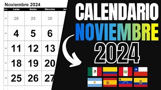 ➥ CALENDARIO NOVIEMBRE 2024  DATOS DEL MES DE NOVIEMBRE 2024 [upl. by Nired12]