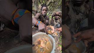 Its incredible Cookies breakfast meal🤤See Hadza tribe Enjoy their food 🤩culturetradition [upl. by Hunger]