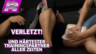 Verletzung bei der Beinpresse und tolles Wiedersehen mit dem härtesten Trainingspartner der Welt [upl. by Nelan849]