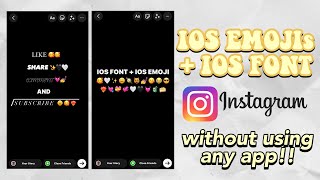 Apply both iOS Instagram Fonts  iOSemojis on Stories  Hridya k [upl. by Buller781]