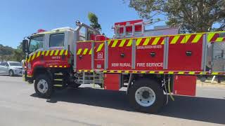 NSWRFS  Shoalhaven Heads 1 Shoalhaven Heads 7 Shoalhaven Group 1 Responding  Bush Fire  Beaumont [upl. by Anauqahc357]