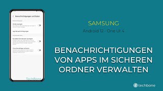 AppBenachrichtigungen verwalten Sicherer Ordner  Samsung Android 12  One UI 4 [upl. by Oona]