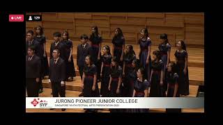 SYF 2023 JURONG PIONEER JUNIOR COLLEGE CHOIR  SALMO 150 GOTT IM UNGEWITTER [upl. by Elset255]