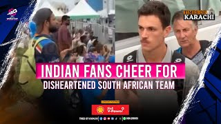 Indian fans cheer for disheartened South African team after losing final against India  IND vs SA [upl. by Tarton708]