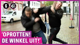 ZIEN Agressieve oplichter gebruikt meteen geweld bij confrontatie [upl. by Ahsiniuq793]