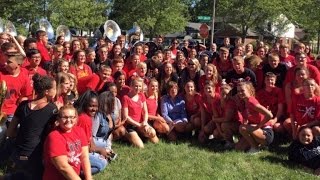 More Than 100 Students Surprise Teacher Battling Cancer With Marching Band [upl. by Ahseenak]