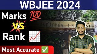 WBJEE 2024 Marks vs Rank  WBJEE 2024 CUTOFF wbjee2024 [upl. by Atenek]