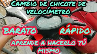 Cambio de chicote de velocímetro a tu motoneta Italika  Soy JC [upl. by Nwahsyt]