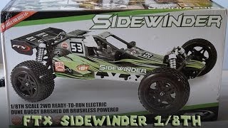 FTX Sidewinder 18 Brushed RTR Unboxing amp 1st Run UK [upl. by Adiahs]