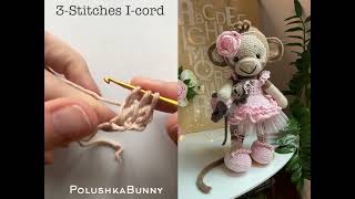 How to crochet an icord  PolushkaBunny [upl. by Neetsuj]