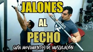 ESPALDA  Jalones en Polea Alta al pecho y tras nuca [upl. by Clute]