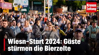 WiesnStart 2024 Gäste stürmen die Bierzelte  kronetv NEWS [upl. by Brandy]