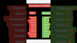 LES PRÉNOMS DE 2024 😱foryou pourtoi astrology [upl. by Hairabez322]