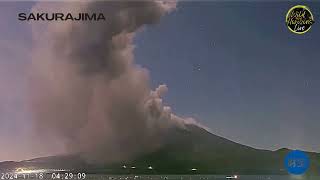 Sakurajima Early Morning Eruption 181124 [upl. by Madaih]