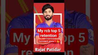 RCB retained players 2025 RCB top 5 retention players ipl auction updates [upl. by Katee335]