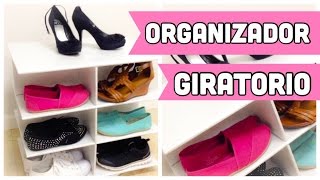 ORGANIZADOR DE CARTON PARA ZAPATOS GIRATORIO [upl. by Paymar516]