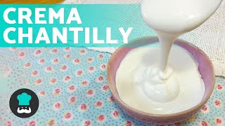 Cómo hacer CREMA CHANTILLY casera lista en 5 minutos 🍦 [upl. by Alokin878]