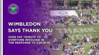 Fans Pay Tribute To COVID19 Key Workers And Fundraisers  Wimbledon 2021 [upl. by Thibaut151]