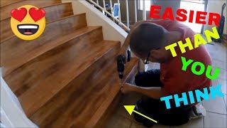 LAMINATE ON STAIRS HOW TO [upl. by Euqinor]