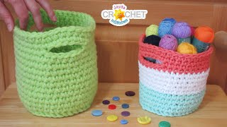 Baby Beautiful Basket  65quot Crochet Pattern amp Tutorial [upl. by Enitsirc]