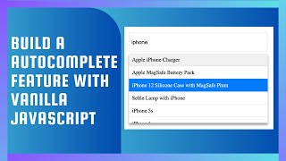 Creating AutocompleteTypeahead Feature in Vanilla JavaScript  Frontend Interview Question [upl. by Barvick]