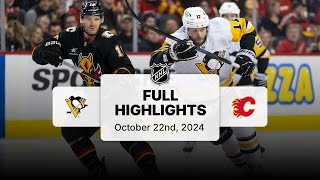 Penguins at Flames  October 22 2024  NHL Full Game Highlights [upl. by Assile]