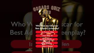 Oscars Quiz Best Adapted Screenplay 1973 [upl. by Norita]