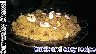 Gurr waly Chawal Meethay Chawal Quick and easy Punjabi Style recipe by alishbatreats [upl. by Nylle]