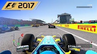 F1 2017  25 Classic Race in Alonsos 2006 Renault at the Hungaroring [upl. by Roswell577]