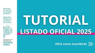 Tutorial para inscribirse al Listado Oficial 2025 [upl. by Nette]