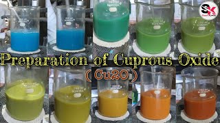 Preparation Of Cuprous Oxide  Cu2O  Explore Chemistry [upl. by Senga]