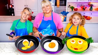 COOKING CHALLENGE Kids vs Grandma Who Will WIN [upl. by Nainatrad]