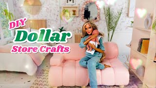 Dollar Store DIY Doll Home Decor Sofa Mirror Room Divider [upl. by Ynnoj45]