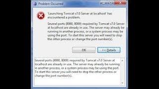 Tomcat 9 Several Port Error  How to solve Tomact 9 Several Port Error [upl. by Ibmab876]