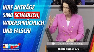 Ihre Anträge sind schädlich widersprüchlich und falsch  Nicole Höchst  AfDFraktion [upl. by Duarte]