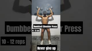 Dumbell Shoulder Press quotShoulder Exercises With Dumbellquot motivation gym shorts [upl. by Ylram]