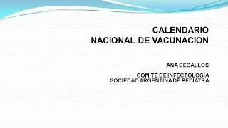 Dra Ceballos  Calendario Nacional de vacunación [upl. by Kries]