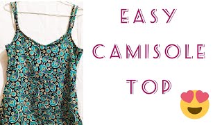 how to make camisole topDIY spaghetti strap tank topstrap top cutting and stitching [upl. by Christiane]