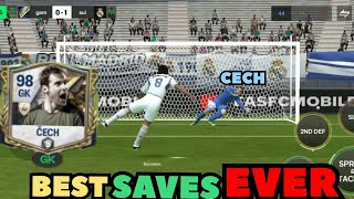 PETR CECH BEST SAVES IN FC MOBILE HISTORY FCMOBILE [upl. by Enrobso557]