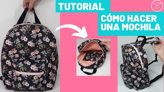 DIY CÓMO HACER UNA MOCHILA FÁCIL  cómo hacer una mochila escolar [upl. by Renny]