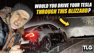 Tesla POV Snow Driving amp Snowy Hill Climb Test [upl. by Euqinommod]