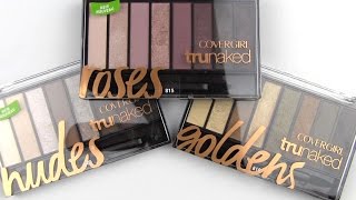 CoverGirl TruNaked Palettes Live Swatches amp Review [upl. by Yauq402]